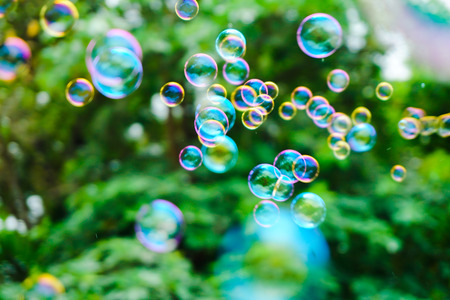 The beautiful nature soap bubble texture background and wallpaper