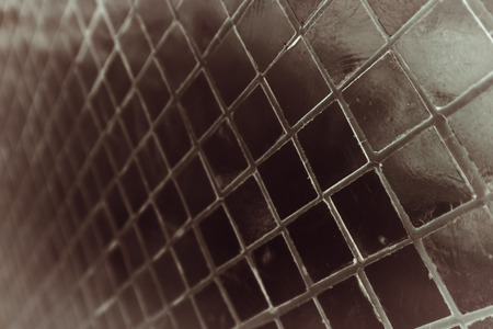 Beautiful closeup textures abstract tiles and light blue and silver glass pieces pattern wall background and art wallpapersの写真素材