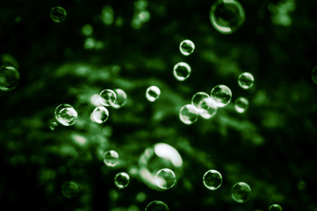 Beautiful closeup textures abstract colorful and green pink bubbles pattern wall background and art...
