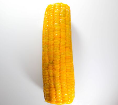 Corn isolated on the white background and wallpaper