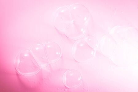 Beautiful abstract close up color pink white and purple soap bubbles background and wallpaper