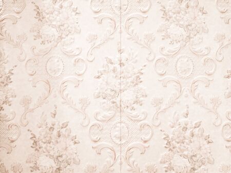 Beautiful abstract color white and gray flowers surface on white granite texture on white wall and white and black granite tiles floor patternの写真素材