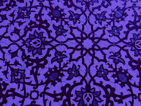 Beautiful abstract color white and purple marble on black background and gray and white granite tiles floor on purple background, love purple wood banners graphics, art mosaic decorationの写真素材