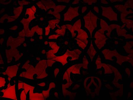 Beautiful abstract color red grunge marble on black background, yellow granite tiles floor on orange background, love orange texture graphics, art colorful red mosaic decorationの写真素材