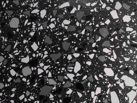 Beautiful abstract color white and gray marble on white background and gray and white granite tiles floor on black background, love gray wood banners graphics, art mosaic decorationの写真素材