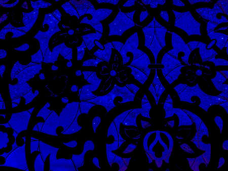 Beautiful abstract color blue grunge marble on black background and gray and blue granite tiles...