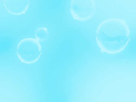 Soap bubbles floating in the water. Abstract background. 3d renderingの写真素材