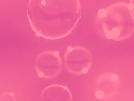 Bubbles on pink background. 3d rendering, 3d illustration.