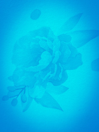 sweet color peony flower in soft color and blur style on mulberry paper texture for backgroundの写真素材