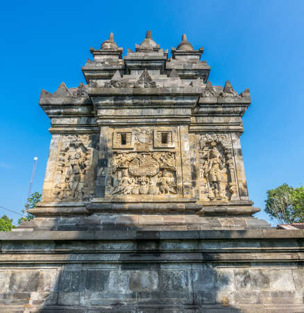 Kalpataru tree carved at Candi Pawon Temple, is a Buddhist temple located between Borobudur and Mendut temple. In Central Java, Indonesiaの写真素材