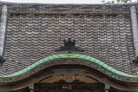Taito-ku, Tokyo - July 27, 2017: Daikokuten-do of Kanei-ji Temple  Roof detail located at Ueno Parkのeditorial素材