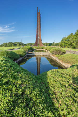 Sapporo. August 24,2016. Centennial Memorial Tower, Nopporo Shinrin Koen Prefectural Natural Park. Built in 1970 as one part of Hokkaido Centennial Project, is 100 meters tall to represent 100 years.のeditorial素材