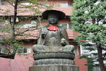 Tokyo, September 1, 2016. Statue of one of the Edo Roku Jizo (Six Jizo of Edo) or Jizo-Bosatsu, located in Taisoji Temple, Shinjuku ward.のeditorial素材