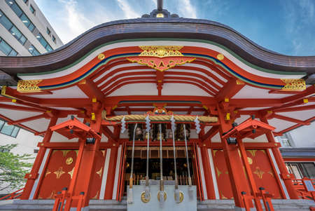 Tokyo, September 1, 2016. Hanazono Shrine (Hanazono Jinja) Shinto shrine located in Shinjuku ward, dedicated to  Inari deity (Inari Okami) is often visited by businessmen to pray for success.のeditorial素材