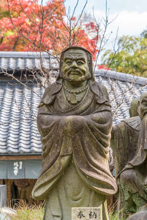 Kyoto, Japan - November 9, 2017 : Arashiyama Arhat. 500 Statues of the closest and highest disciples...