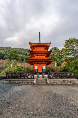 Koyasu Pagoda (Koyasu no Tou) Inscription at Kiyomizu-dera Temple Complex. Located in  Higashiyama-ku, Kyoto, Japanのeditorial素材