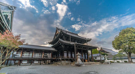Kyoto, Japan - November 11, 2017 : Amida-do Hall of Kosho-ji Temple, Jodo-Shinshu sect Buddhism temple located south of Nishi-Honganji near Kyoto Stationのeditorial素材