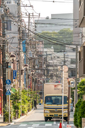 Tokyo, Bunkyo Ward - August 6, 2018 : Daily life scene in Yanaka district of tokyoのeditorial素材
