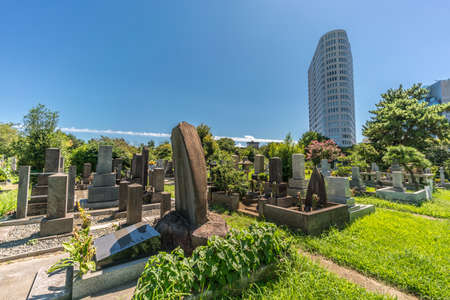 Tokyo, Minato Ward - August 17, 2018 : Aoyama Cemetery (Aoyama reien)