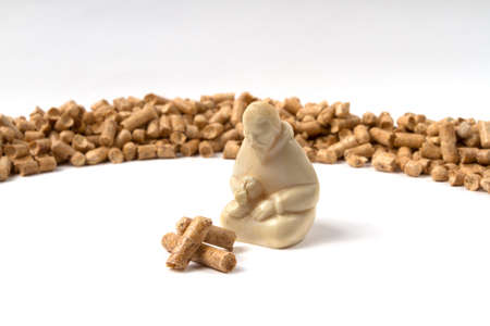 I invite you to see my other illustration with pellets! Pellets - the new eco-friendly fuel, made from pine wood shavings. Pellets are more environmentally friendly than coal. Pellets emit only half as much heat Nathon than natural gas per cubic meter.の写真素材