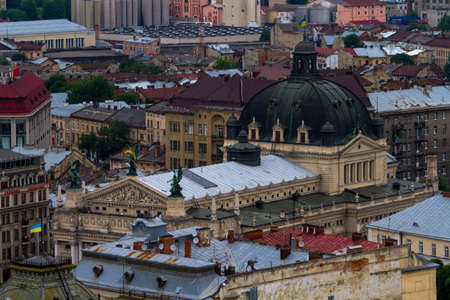 The capital of the west Ukrainian Lviv is beautiful in any weather!のeditorial素材