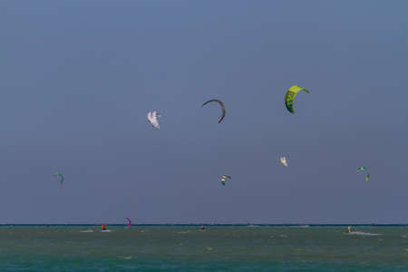 Kite surfing in the Red Sea