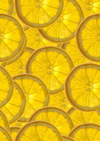 Scalable Photo wallpapers on the topic of lemons and lemon slicesの写真素材