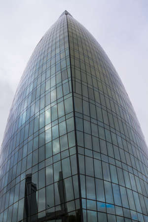 Landscapes of autumn Baku, Azerbaijan. Embankment, skyscrapers, views from above.のeditorial素材