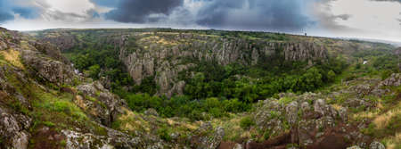 Aktov Canyon near the South Bug River, Ukraine. Ukrainian native landscapes.の写真素材