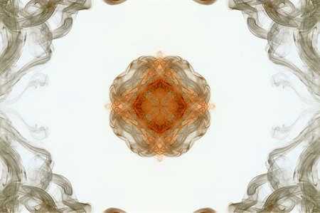 Digital abstract kaleidoscopic symmetrical ornamentの写真素材
