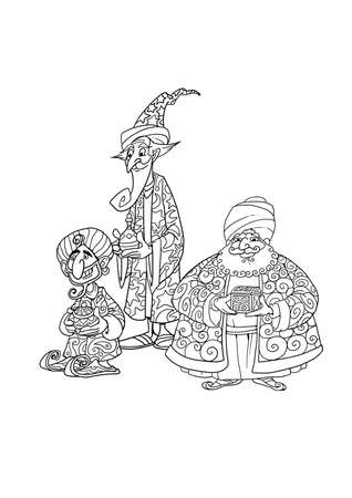 The Sages came from the East to bring Gifts to the newborn Jesus Christ.の写真素材