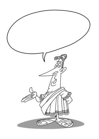 Ancient Greek speaks and quotes some wordsの写真素材