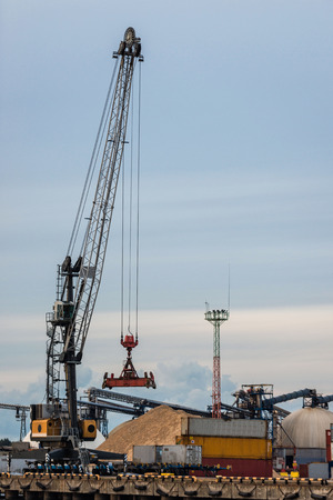 Cargo handling in the port.の写真素材