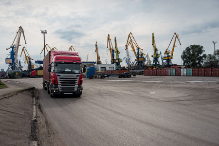 Container transshipment port.