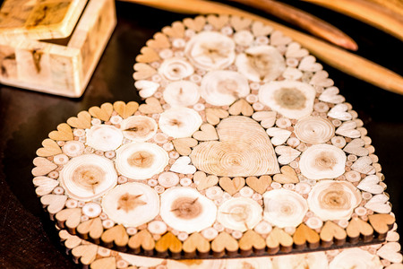 Decorative articles made of wood.の写真素材