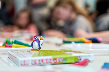 Ideas for children's creativity. Colored figures from plasticine.の写真素材