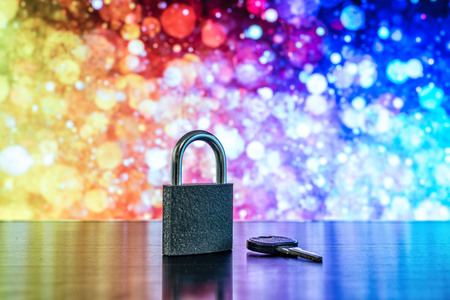 lock and key as symbol for Privacy and General Data Protection Regulation on a notebook computer
の写真素材