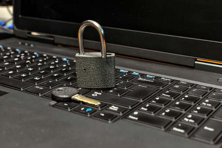 lock and key as symbol for Privacy and General Data Protection Regulation on a notebook computer
の写真素材