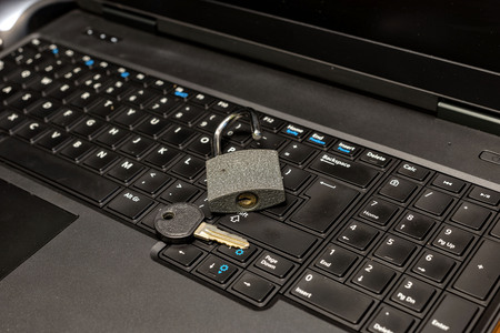 lock and key as symbol for Privacy and General Data Protection Regulation on a notebook computer
の写真素材