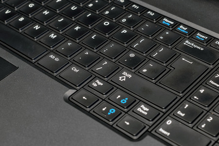Black computer keyboard.