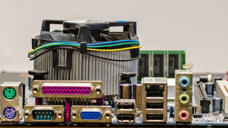 Close-up computer mother boardの写真素材