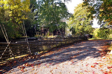 Rural scene at Skansen, the first open-air museum and zoo, located on the island Djurgarden in Stockholm, Sweden.の写真素材