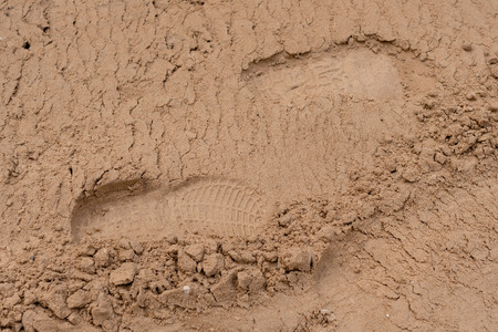 texture of sand. footprints in the sand.の写真素材