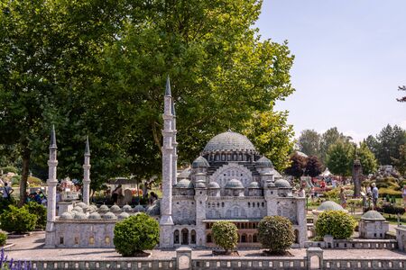 KLAGENFURT, CARINTHIA, AUSTRIA - AUGUST 07, 2018: Park Minimundus am Worthersee. Models of the most famous historical buildings and structures in the world. 1:25 scaleのeditorial素材