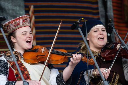 RIGA, LATVIA - MAY 4, 2019:  Festive concert in the city park.のeditorial素材