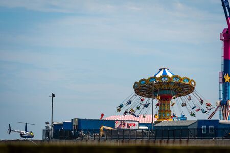 ATLANTIC CITY, NEW JERSEY - JUNE 18, 2019:  Park at Steel Pier Atlantic City
