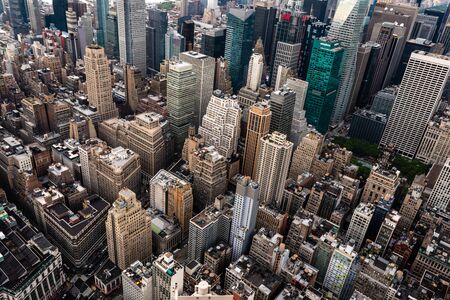 New York, USA - June 6, 2019:  New York City. Wonderful panoramic aerial view of Manhattan Midtown...