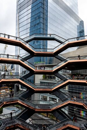 New York, USA - June 21, 2019:  The Vessel at Hudson Yards located on Manhattan's West side - Imageのeditorial素材