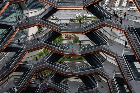 New York, USA - June 21, 2019:  The Vessel at Hudson Yards located on Manhattan's West side - Imageのeditorial素材