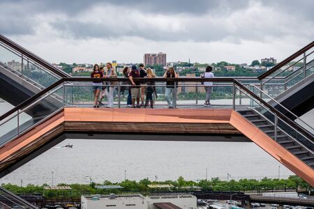 New York, USA - June 21, 2019:  The Vessel at Hudson Yards located on Manhattan's West side - Imageのeditorial素材